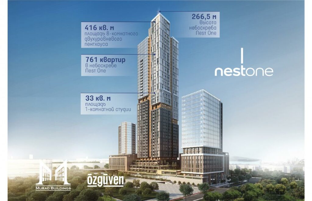 Небоскреб Nest One станет самым высоким зданием в Узбекистане