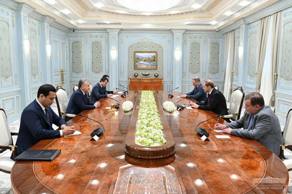 Мирзиёев принял министра промышленности и торговли РФ