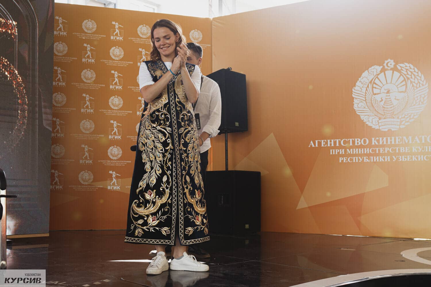 Российская актриса Елизавета Боярская в Ташкенте провела мастер-класс для студентов местного филиала ВГИКа рамках Ташкентского кинофестиваля