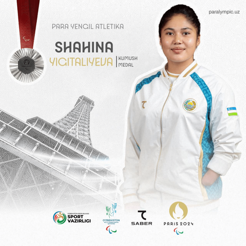 Shahina Yigitaliyeva Paralimpiya oʻyinlarining kumush medaliga sazovor boʻldi