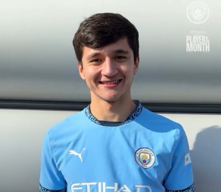 Khusanov Named February's Best Player by Manchester City