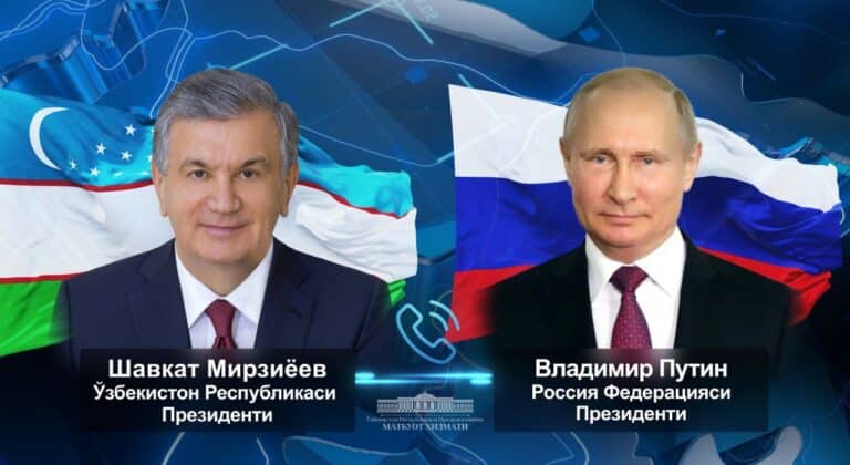 Мирзиёев и Путин обсудили укрепление российско-узбекских отношений