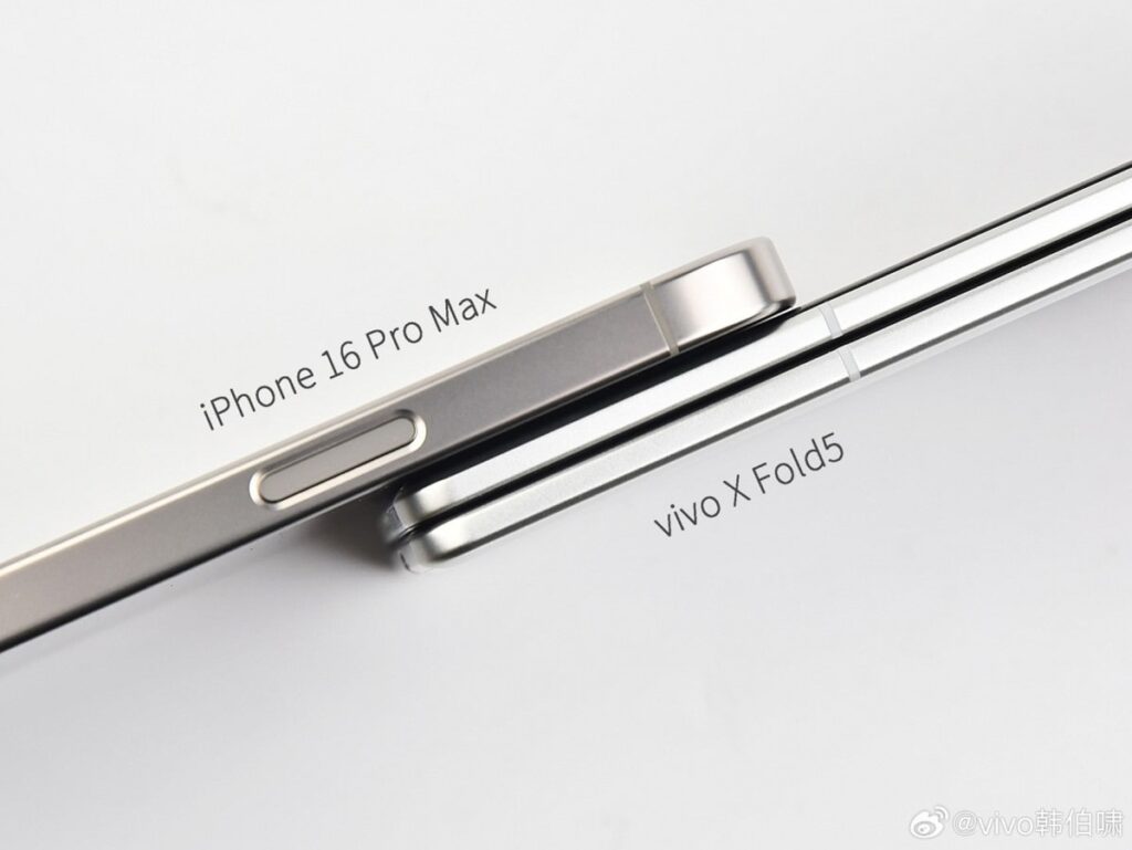 Vivo X Fold5 iPhone 16 Pro Max’dan ham yupqaroq bo‘ladi / Foto: GSM Arena