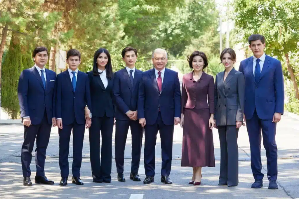 president with family