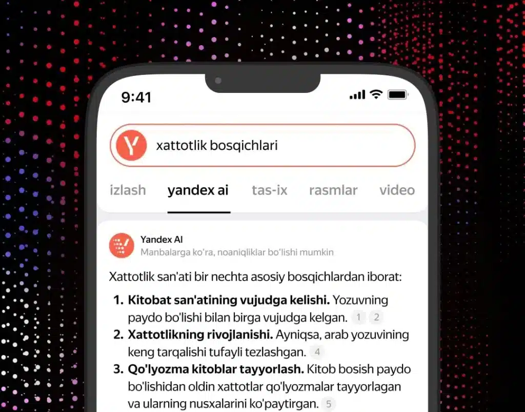 Yandex Introduces AI-Powered Search with Uzbek Language Integration