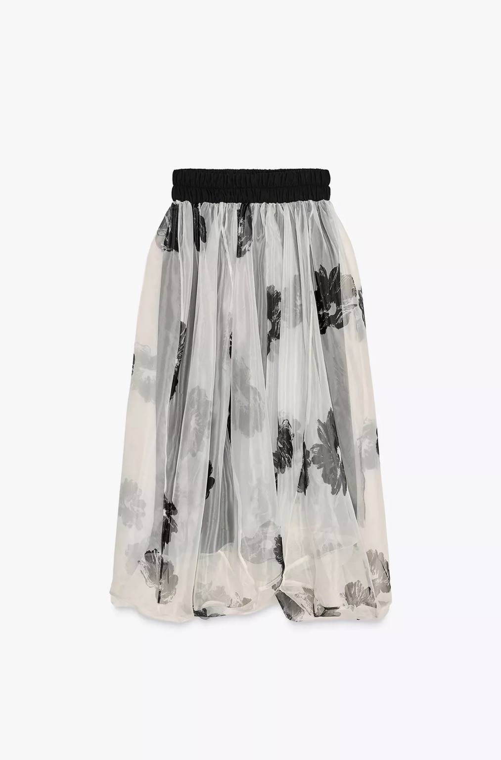 Zara's printed organza dress
