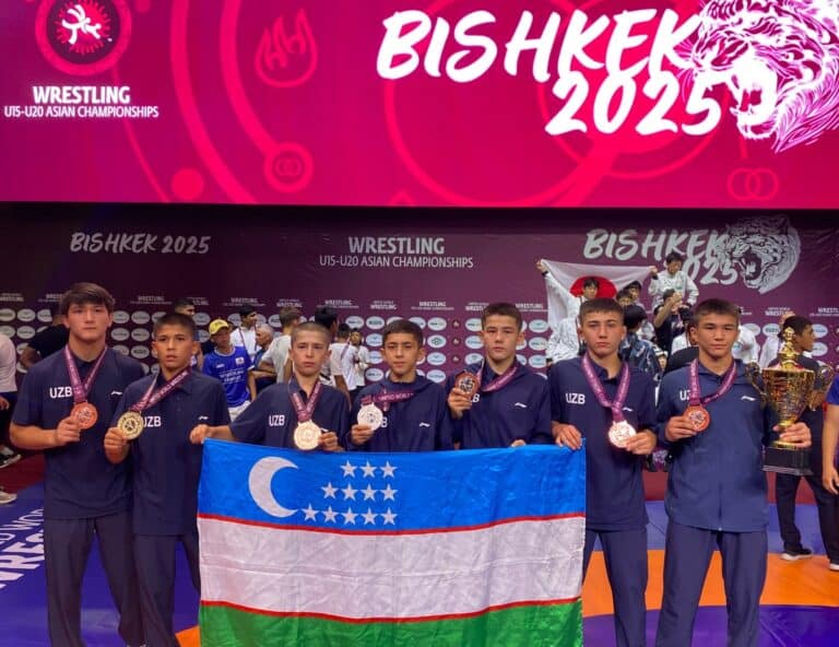 Юные борцы из Узбекистана заняли третье место на Чемпионате Азии