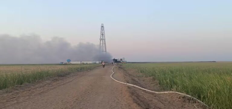 Qoraqalpog‘istondagi kondan gaz sizib chiqdi — video