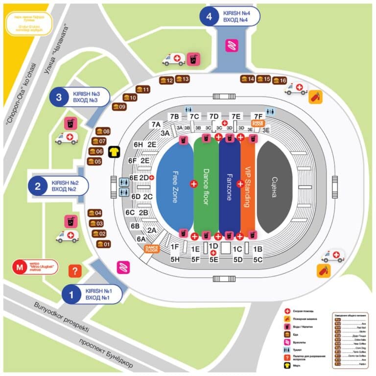 Milly Stadium Scheme and Free Bus Rides for J.Lo Concert in Tashkent