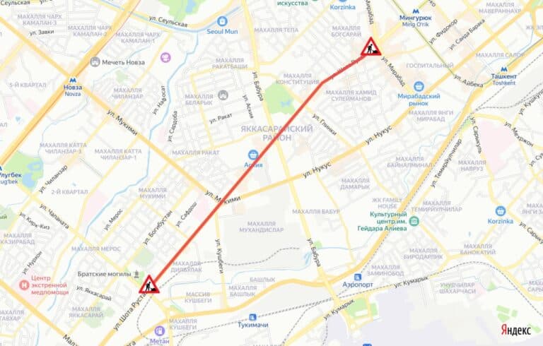 Shota Rustaveli ko‘chasida transport harakati vaqtincha cheklanadi