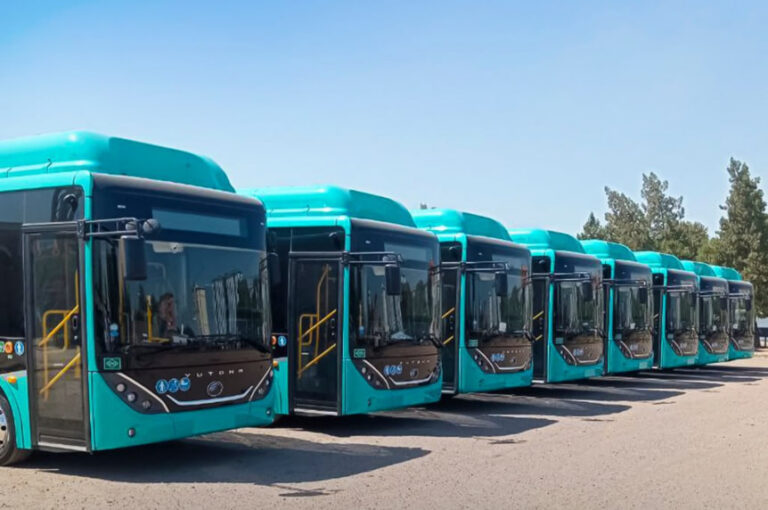 Nurafshon shahriga 8 ta zamonaviy avtobus olib kelindi
