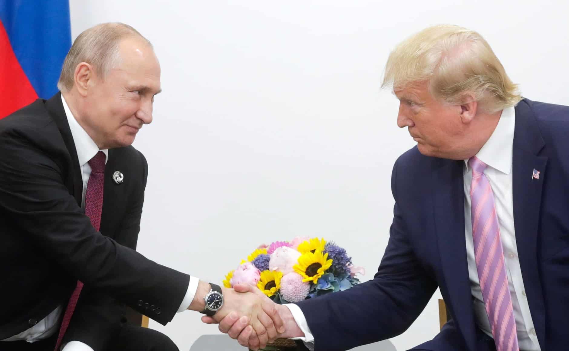 Встреча Дональда Трампа и Владимира Путина в Осаке в 2019 году