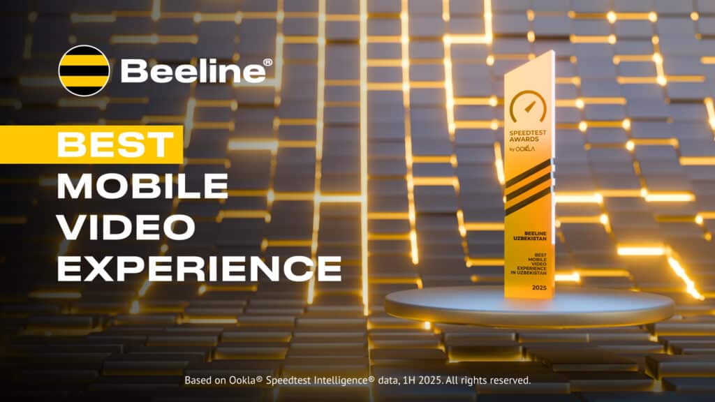 Beeline Uzbekistan became the best operator for watching videos from a mobile device, according to Ookla