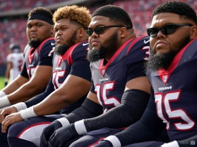Texans Offensive Line Photo Goes Viral Despite Loss to Buccaneers