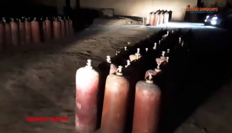 Qashqadaryoda aholiga tarqatilmasdan ushlab turilgan gaz ballon «bunkeri» aniqlandi