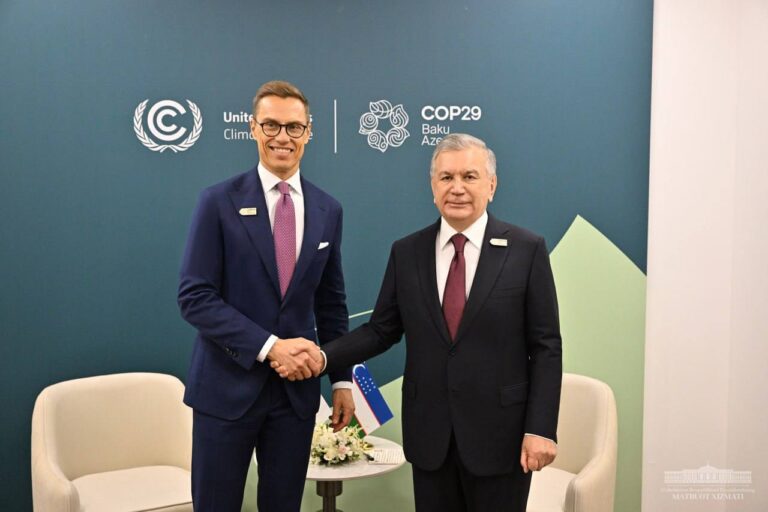 Finlyandiya prezidenti O‘zbekistonga tashrif buyuradi