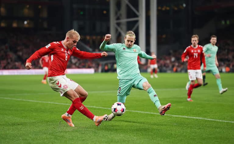 Дания – Беларусь 2:2: хозяева чудом спаслись в матче с аутсайдером