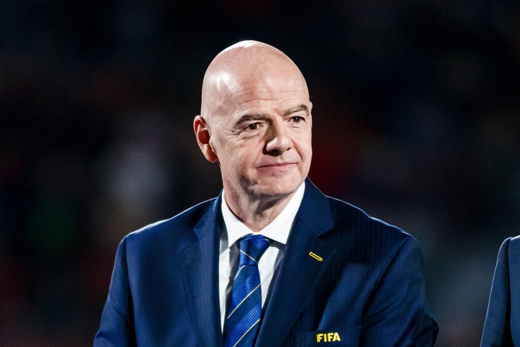 SANTIAGO, CHILE - OCTOBER 19: FIFA President, Gianni Infantino looks on after the FIFA U-20 World Cup Chile 2025 final match between Argentina and Morocco at Estadio Nacional Julio Martinez Pradanos on October 19, 2025 in Santiago, Chile. (Photo by Martín Fonseca/Eurasia Sport Images/Getty Images)