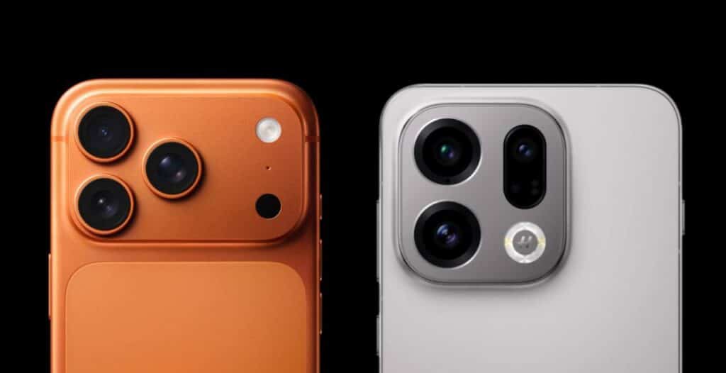 OPPO Find X9 и iPhone 17