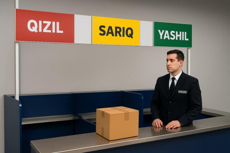 Pochta jo‘natmalari “qizil”, “sariq” va “yashil” yo‘laklar orqali bojxonadan o‘tkaziladi