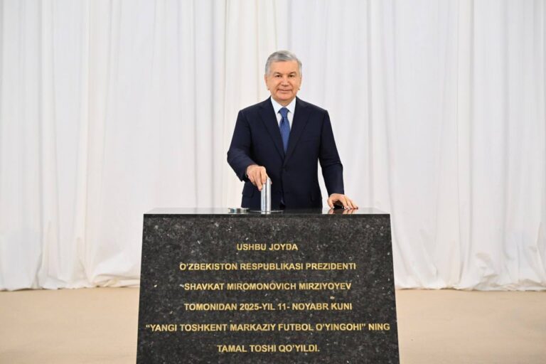Prezident Yangi Toshkentdagi zamonaviy futbol stadioni qurilishiga 