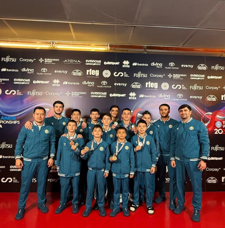 Узбекистанские трамплинисты завоевали четыре медали на чемпионате мира в Памплоне