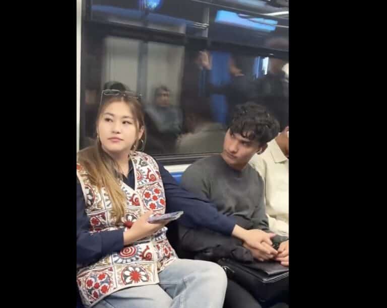 Казахская блогерка прокомментировала пранк над парнями в ташкентском метро