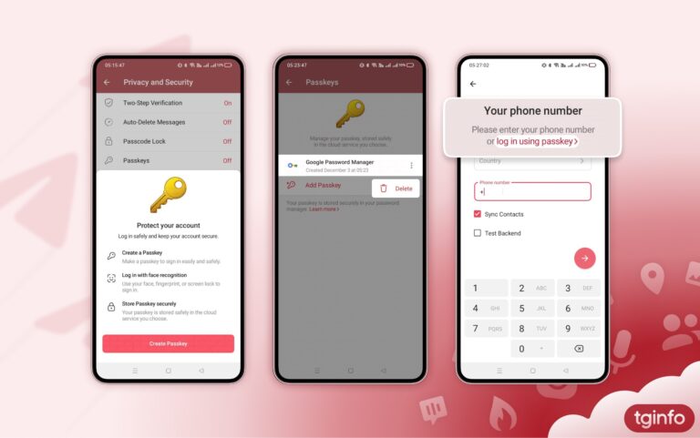Telegram Passkey orqali profil ochishni yo‘lga qo‘ymoqda