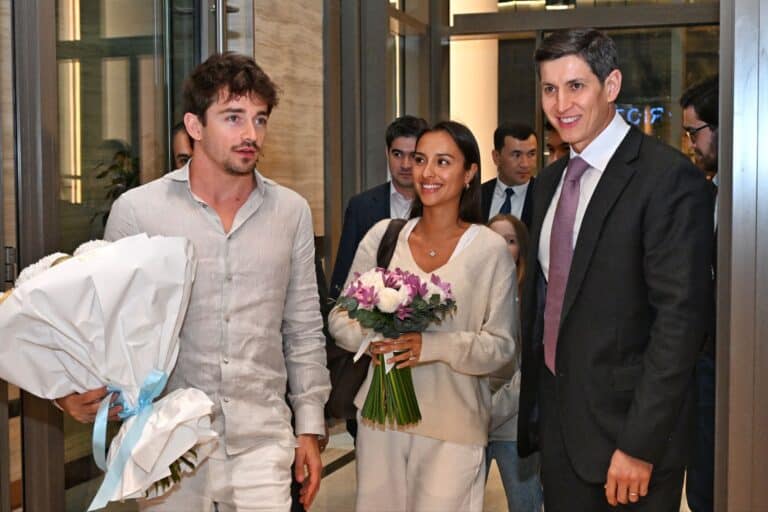 Ferrari’s Charles Leclerc Arrives in Tashkent Ahead of FIA Awards