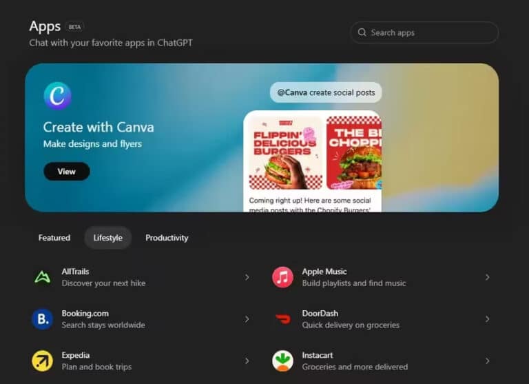 OpenAI ChatGPT ichida ishlaydigan ilovalar katalogini ishga tushirdi