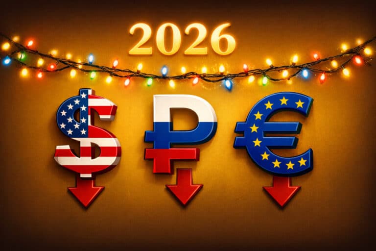 Курс валют на 5 января: доллар, евро и рубль начнут 2026 год с падения