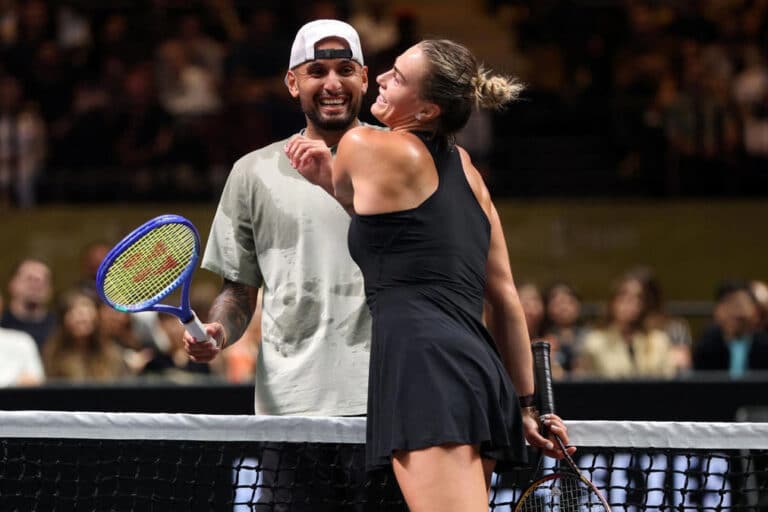 Nick Kyrgios Defeated World No.1 Aryna Sabalenka in a ‘Battle of the Sexes’ Exhibition Match Held in Dubai on Sunday