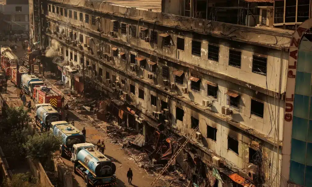 Karachi Gul Plaza Fire Death Toll Nears 50