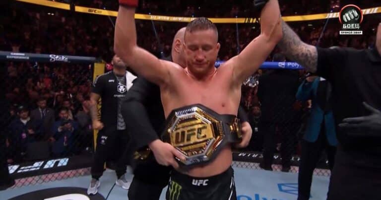 Джастин Гейджи завоевал временный пояс UFC в легком весе