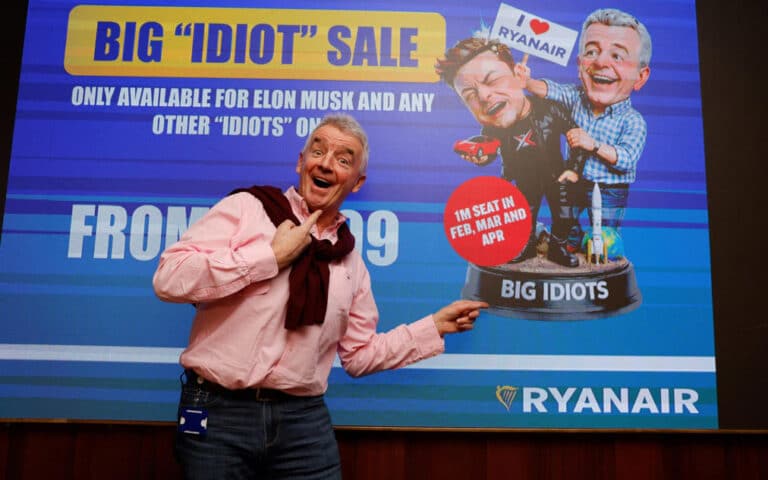 Ryanair CEO Says Elon Musk Barred From Buying Airline Under EU Rules