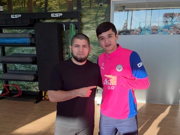 Xabib Nurmagomedov Abduqodir Husanovdan dastxat oldi — video