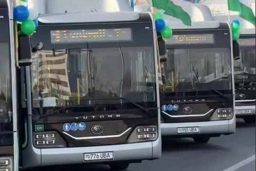 Qarshi shahriga 43 dona yangi zamonaviy avtobus keltirildi