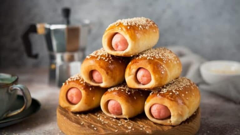 Ertalabki nonushta: xamir ichida pishloq qo‘shilgan sosiskalar