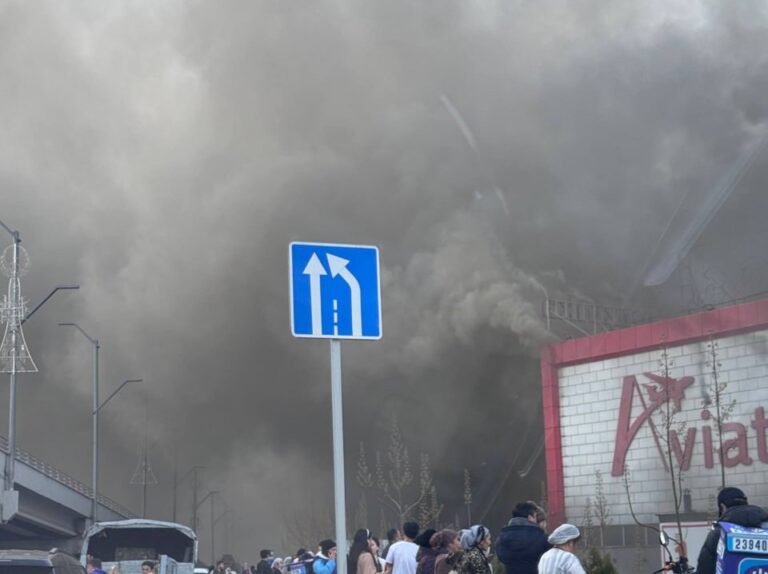 В ТЦ Aviator произошел пожар — фото и видео