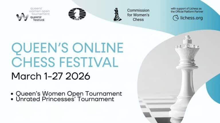 Queens’ Online Chess Festival Returns in March 2026 to Celebrate Women in Chess