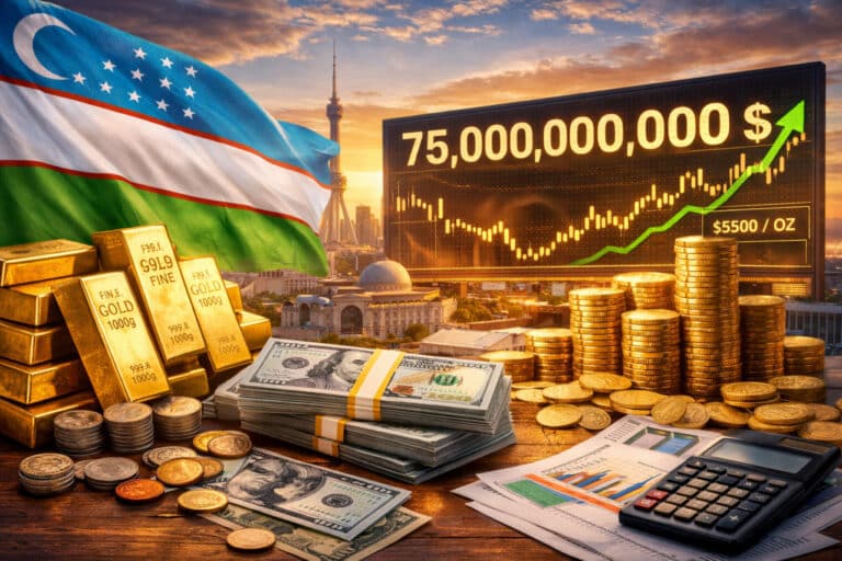 O‘zbekistonning xalqaro zaxiralari yangi rekord darajaga yetdi — 75 milliard dollar