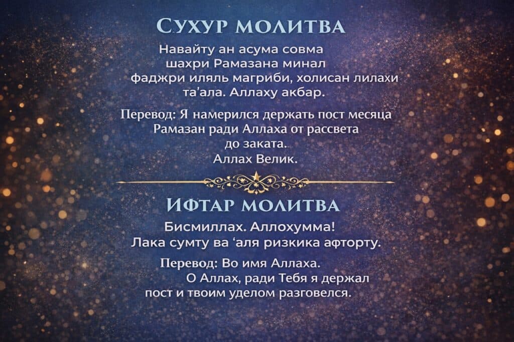 Дуа на Сухур и Ифтар