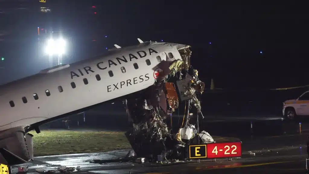 Air Canada Plane Hits Firefighting Vehicle At LaGuardia Airport