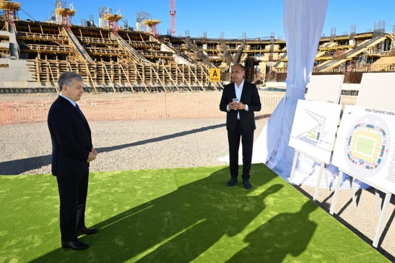 Как идет строительство футбольного стадиона в Новом Ташкенте, где пройдет чемпионата мира U-20