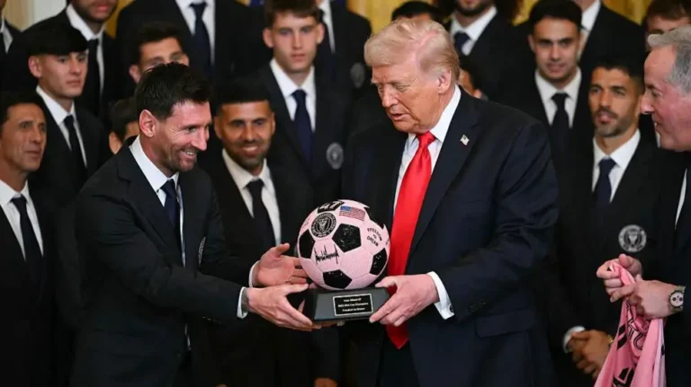 Lionel Messi Oq uyda Donald Tramp bilan uchrashdi
