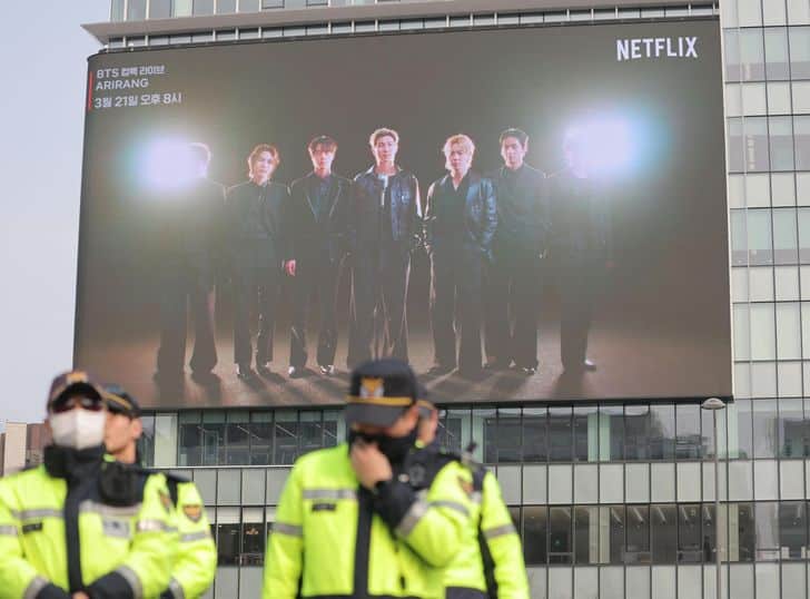 Seoul Police Tighten Security for BTS Concert at Gwanghwamun Square