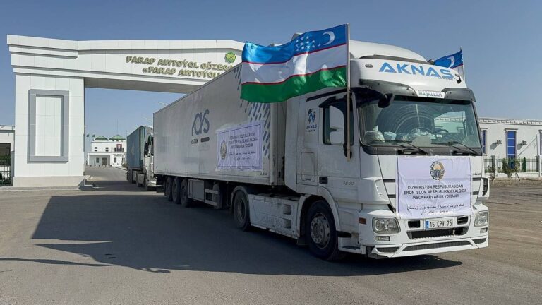 Uzbekistan Delivers Food and Medical Aid to Iran