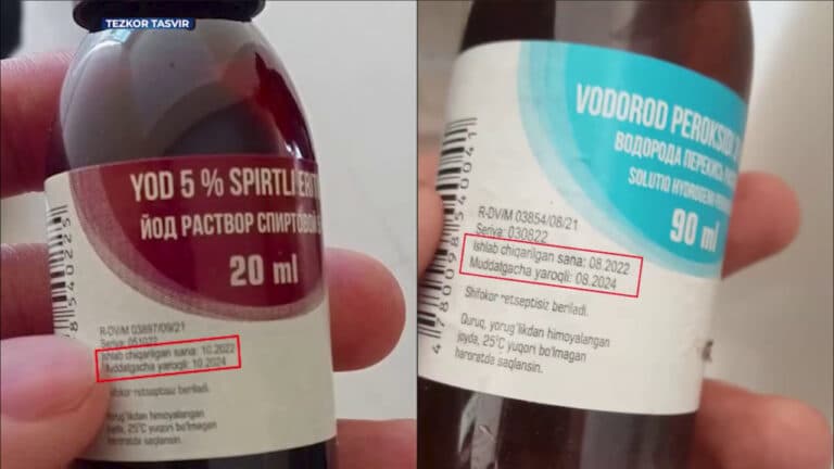 Toshkent va Parkentda sifati kafolatlanmagan dori vositalari savdosi fosh etildi