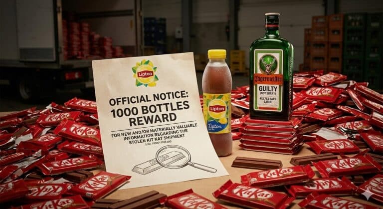 Lipton Offers Reward for Missing KitKat Cargo as Jagermeister 