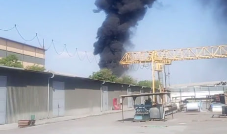 Yangihayot tumanida ishlab chiqarish korxonasida yong‘in chiqdi — video